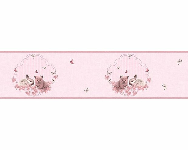 AS Creation Little Stars 35567-1 - Roze / Zilver Behang