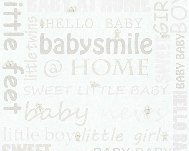 AS Creation Little Stars 35847-1 - Wit / Creme Behang