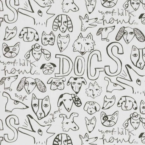 BN Wallcoverings Smalltalk 219251 - Wit - Zwart Behang