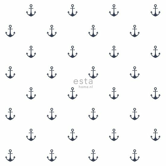 Esta Regatta Crew - Surf Edition 138965 - Wit - Blauw Behang