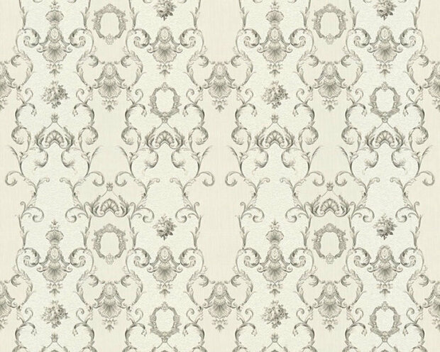 AS Creation Chateau 5 34392-3 - Zilver / Grijs Behang