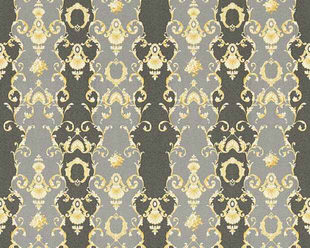 AS Creation Chateau 5 34392-6 - Goud / Zwart Behang