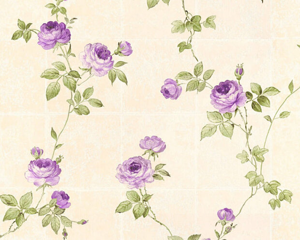 AS Creation Chateau 5 34501-5 - Paars / Groen Behang