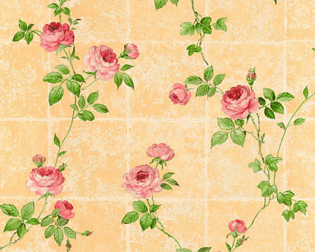 AS Creation Chateau 5 34501-6 - Roze / Groen Behang