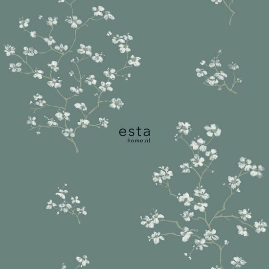 Esta Blush 148736 - Turquoise Behang