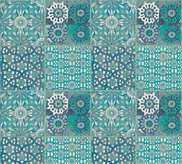 AS Creation Il Decoro 36895-3 | 368953 - Blauw / Groen Behang