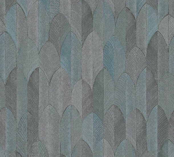 AS Creation Sumatra 37373-3 | 373733 - Grijs / Blauw Behang