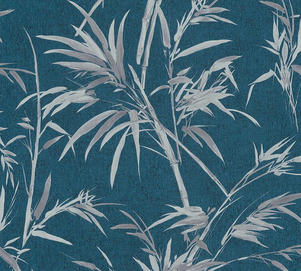 AS Creation Sumatra 37376-6 | 373766 - Blauw / Zilver Behang