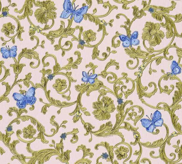 AS Creation Versace 3 34325-6 | 343256 - Goud / Blauw Behang