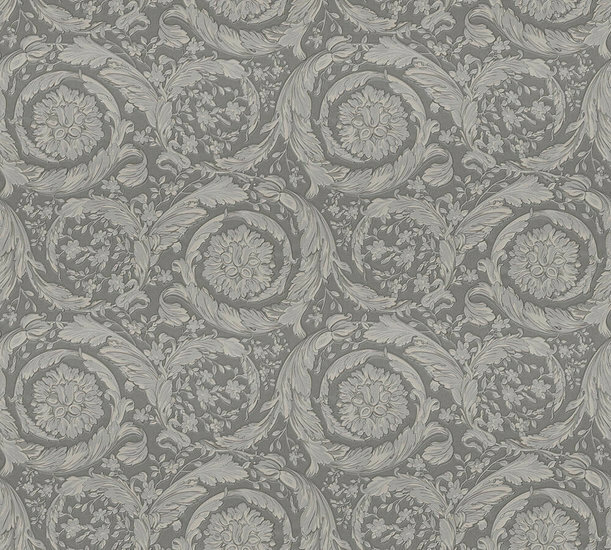 AS Creation Versace 3 93583-6 | 935836 - Zilver / Grijs Behang