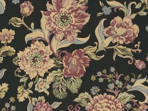 BN Wallcoverings Fiore 220461 - Zwart - Multicolour Behang
