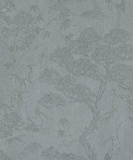 BN Wallcoverings Zen 220273 - Blauw - Grijs Behang