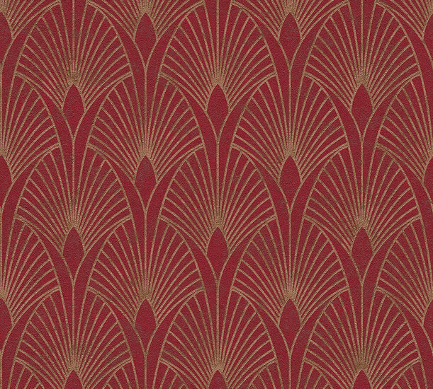 AS Creation New Walls 37427-4 | 374274 - Rood / Goud Behang