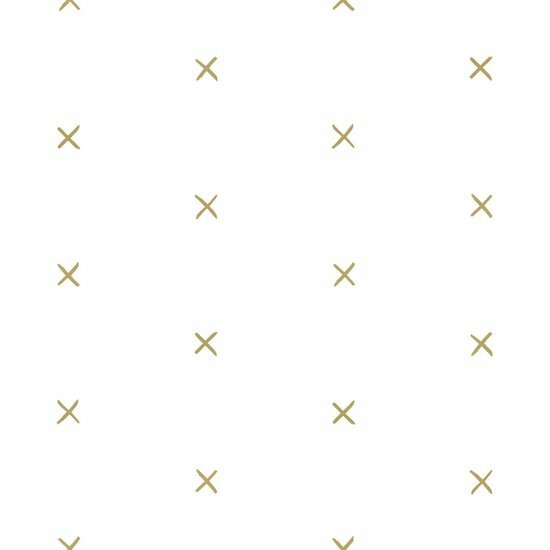 Esta Home Black &amp; White 139129 - Wit - Goud Behang