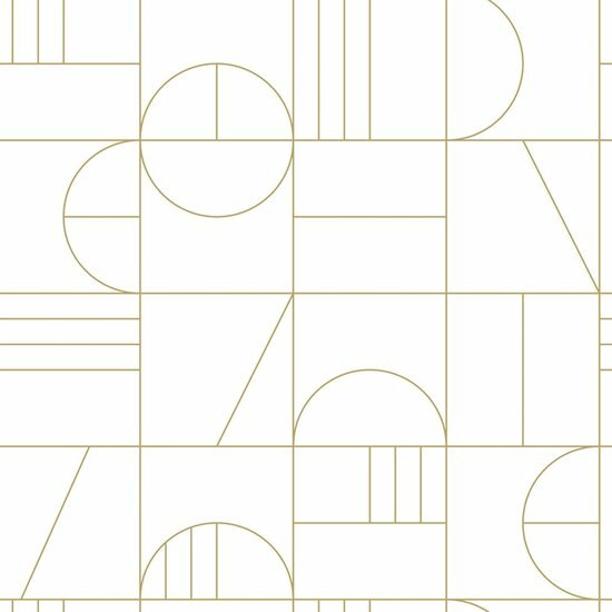 Esta Home Black &amp; White 139141 - Wit - Goud Behang