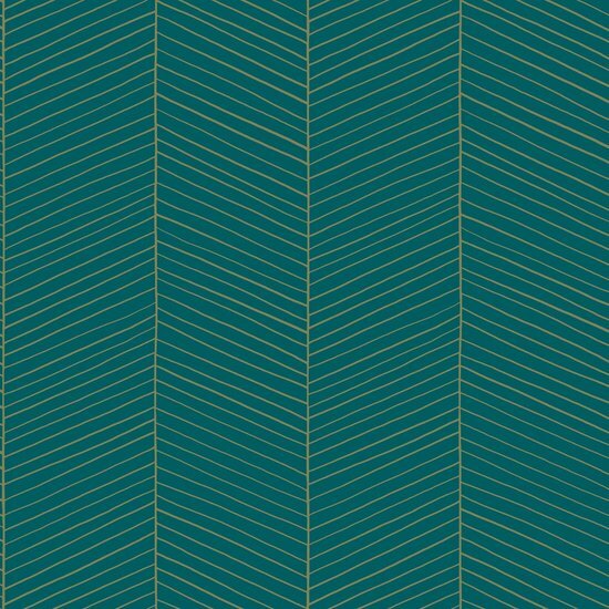 Esta Art Deco 139200 - Groen - Goud - Blauw Behang