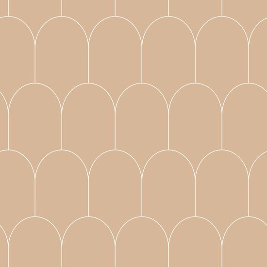 Esta Art Deco 139203 - Terracotta - Oranje - Beige Behang