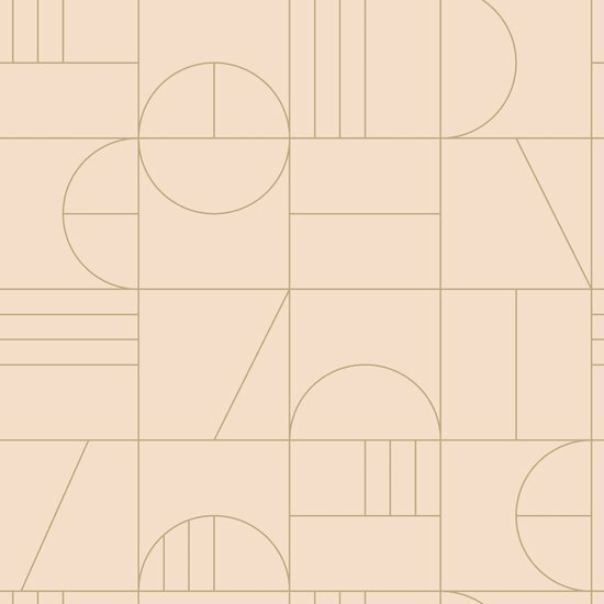 Esta Art Deco 139206 - Roze - Oranje - Goud Behang