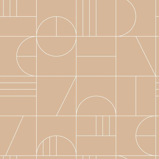 Esta Art Deco 139208 - Terracotta - Roze - Oranje Behang