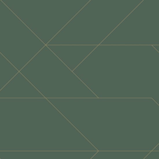 Esta Art Deco 139212 - Groen - Goud Behang