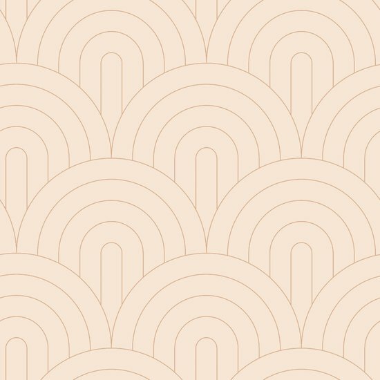 Esta Art Deco 139216 - Roze - Oranje Behang