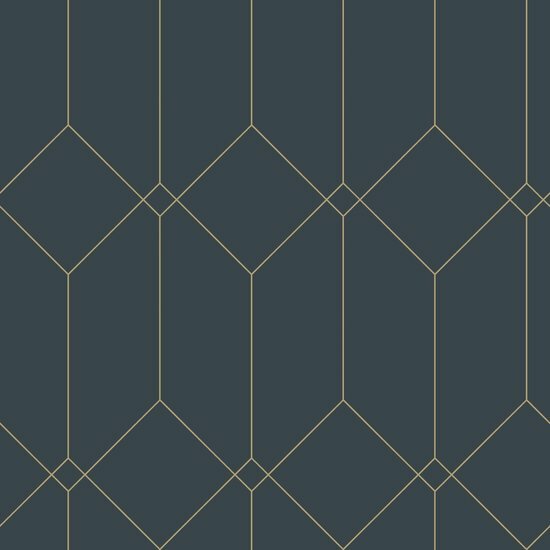 Esta Art Deco 139225 - Blauw Behang