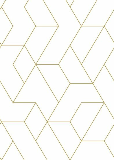 Esta Art Deco Fotobehang 158962 - Wit - Goud Behang