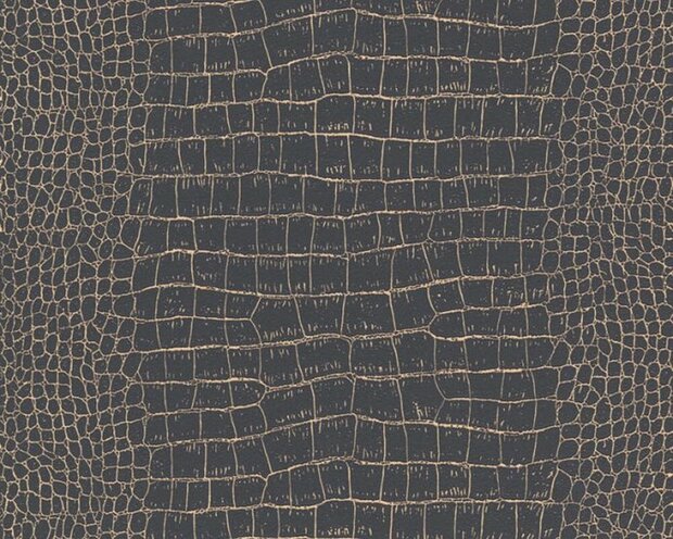 AS Creation Trendwall | 3710-03 - 371003 Zwart / Goud Behang