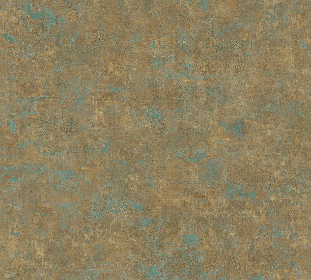 AS Creation History of Art 37655-9 - 376559 - Bruin / Turquoise Behang