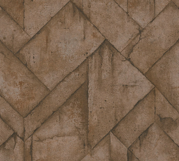 AS Creation Industrial 37741-1 - 377411 - Bruin / Antraciet Behang