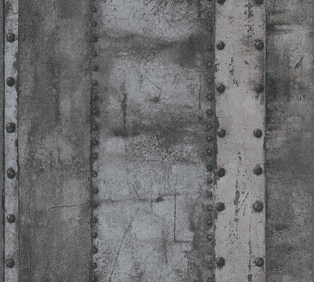 AS Creation Industrial 37743-4 - 377434 - Grijs / Zwart Behang