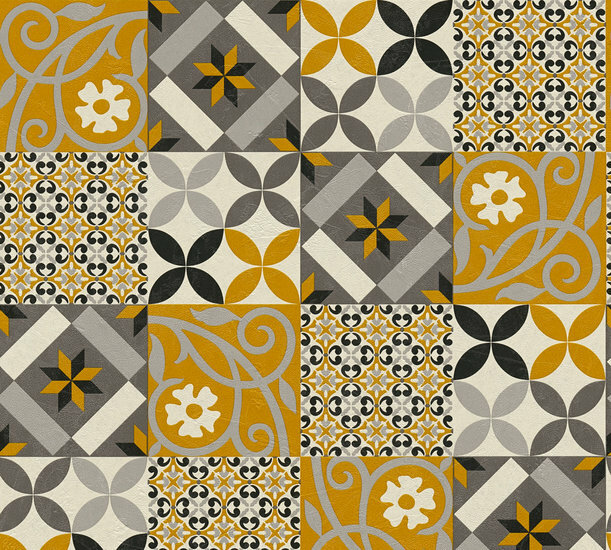 AS Creation New Life 37684-1 - 376841 - Geel / Zwart Behang