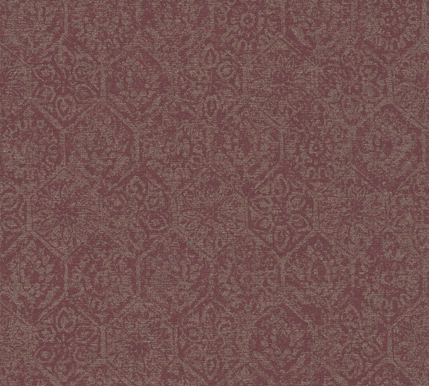 AS Creation Cuba 38022-4 - 380224 - Rood / Metallic Behang