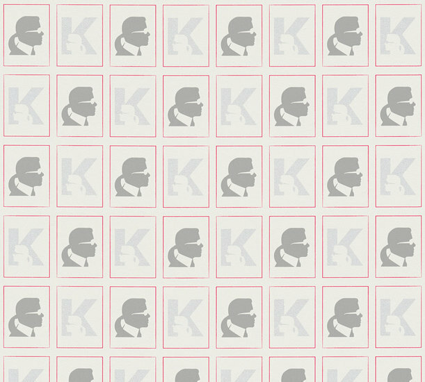 AS Creation Karl Lagerfeld Kameo 37842-1 - 378421 - Wit / Zilver Behang