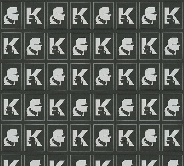 AS Creation Karl Lagerfeld Kameo 37842-3 - 378423 - Zwart / Wit Behang