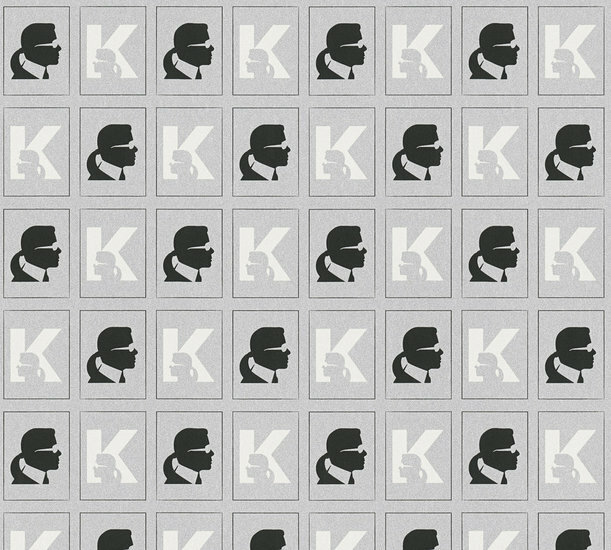 AS Creation Karl Lagerfeld Kameo 37842-4 - 378424 - Zilver / Grijs / Zwart Behang