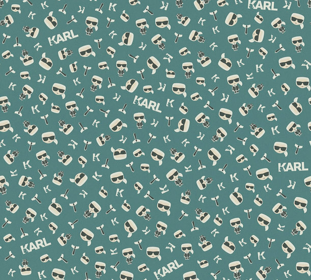 AS Creation Karl Lagerfeld Ikonik 37843-6 - 378436 - Zwart / Wit Behang