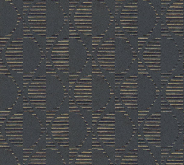 AS Creation Pop Style 37478-1 - 374781 - Zwart / Goud Behang