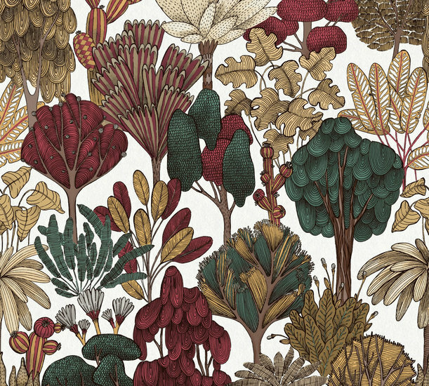 AS Creation AP Floral Impression 37757-7 - 377577 - Rood / Beige Behang