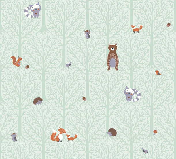 AS Creation Little Love 38119-2 - 381192 - Groen / Bruin Behang