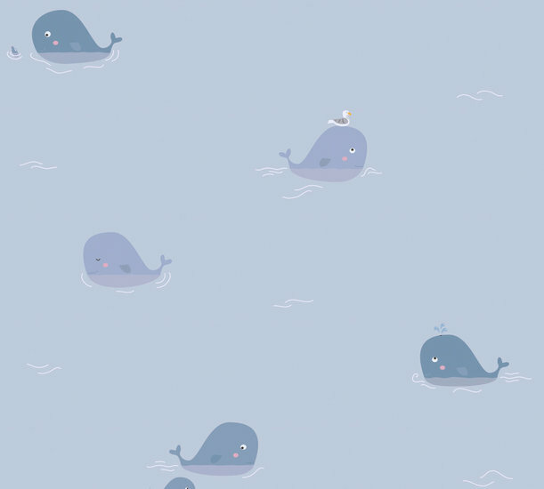 AS Creation Little Love 38144-1 - 381441 - Blauw / Grijs Behang