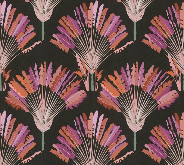 AS Creation AP Jungle Chic 37708-3 - 377083 Zwart / Roze Behang