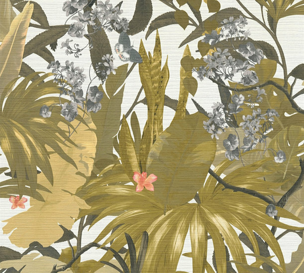 AS Creation Desert Lodge 38522-4 - 385224 Groen Jungle / Wit Behang