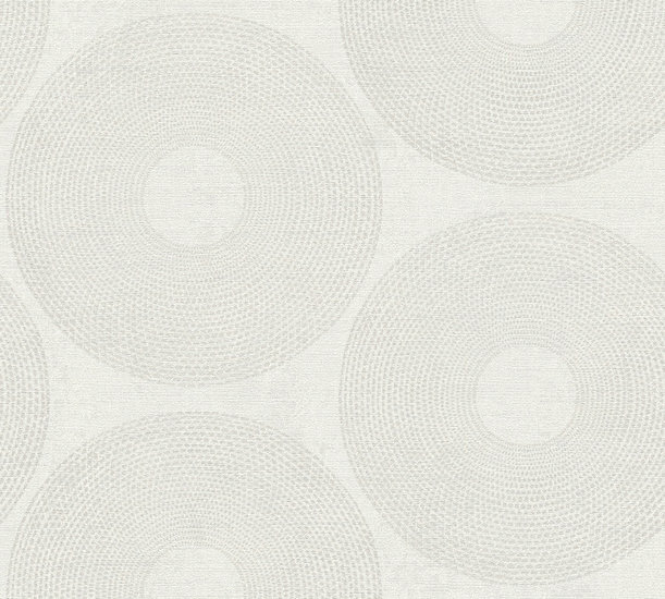 AS Creation Desert Lodge 38524-1 - 385241 Wit Cirkels / Grijs Behang