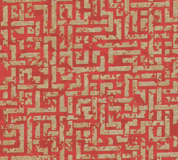 AS Creation My Home My Spa 38695-4 - 386954 - Rood / Goud Behang