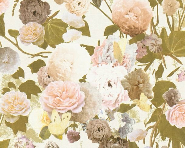 AS Creation Paradise Garden 36717-2 - Groen / Roze Behang