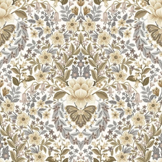 Noordwand Flora 18516 Beige - Metallic Behang