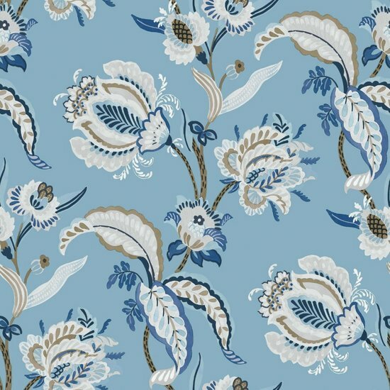 Noordwand Flora 18553 Blauw Behang