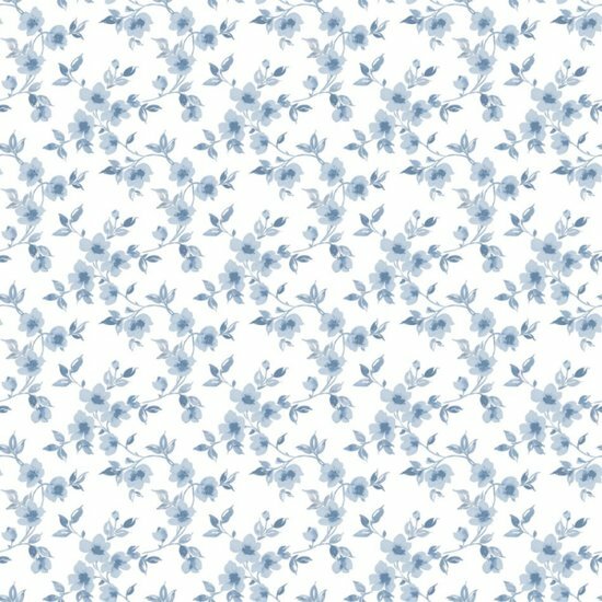 Noordwand Secret Garden G78481 Blauw - Wit Behang