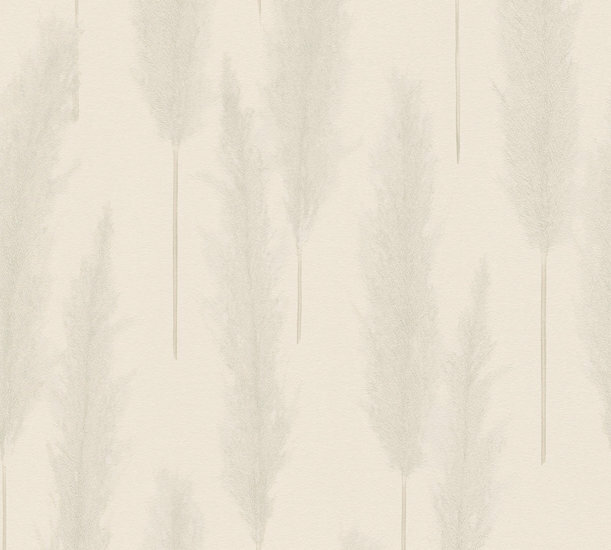 AS Creation #Hygge 38631-1 - 386311 Grijs Bloemrijk - Creme Behang